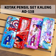 AD-138 Character Tin Pencil Case Set Fancy Tin Pencil Case/