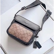 ของแท้100% ขนาดแบรนด์อเมริกา: 22*20*6ซม. C9870 C9871 CC032กระเป๋าข้าง Flap ซัลลิแวนมีลายเซ็นกระเป๋าผ