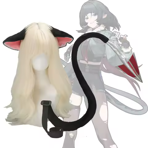 Zenless Zone Zero Jane Doe Tail Headwear Set Halloween Cosplay Party Props Animal Ear Set Halloween 