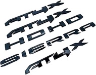 6Pcs Kit Sierra HD AT4X Emblem 3D Badges Letter Nameplate Compatible with 2023-2025 Sierra 2500HD 35