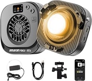 amaran Halo 60x 63W Bi-Colour COB LED Video Light, 3,270 Lux @ 1m, Ultra Compact, Bowens Mount, USB-