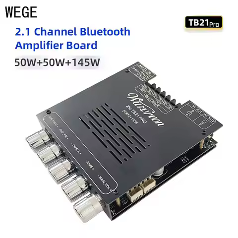 WEGE TB21PRO Upgraded Subwoofer BT Amplifier Board 2.1 Channel 50W+50W+145W with USB
