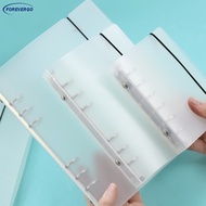 ✆♠☁RE PP Notebook Cover Transparent 6 Holes Ring Binder Spiral File Diary Planner Folder A5 A6 A7 B5