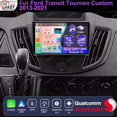 Android 15 For Ford Transit Tourneo Custom 2013-2021 Navigation Accesories Tesla Model 3 Accessories