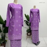 Baju Kurung Moden Songket Tabur Printed Warna Dark Lilac
