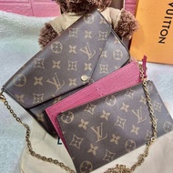 LV 經典老花FELICIE POCHETTE 三合一 鍊條包