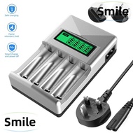 SMILE AA/AAA Battery Charger Rechargeable Batteries 4 Slots Smart Charging Tool