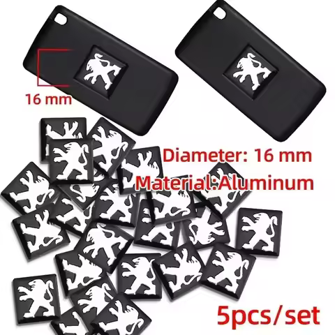 Peugeot 14mm 5/10pcs car emblem sticker car control key logo Fit For Peugeot 206 207 208 308 406 508