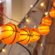 Lampu rentang LED kreatif untuk bola keranjang dan bola sepak, tema sukan NBA, hiasan bilik kanak-ka