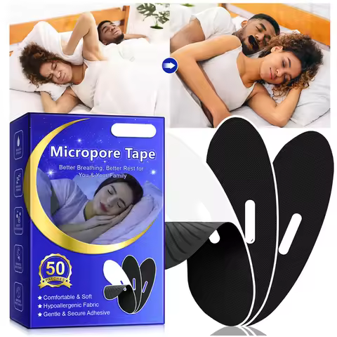 50Pcs Mouth Tape Sleeping Keep Mouth Close Prevent Snoring Gentle Sleep Strip for Home Travel Mouth 