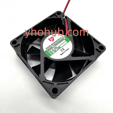 YTD247025S0000 DC 24V 0.30A 70x70x25mm 2-Wire Server Cooling Fan