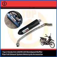 ﹊ ✻ ❍ Top1 Motors MotoSpeed Muffler Pipe Full Exhaust System For Honda Xrm 125/RS 125 #1908