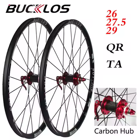 BUCKLOS Bicycle Wheelset 26'' 27.5'' 29'' Carbon Hub MTB Wheelset Disc Brake Mountain Bike Wheel Set