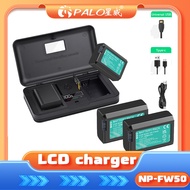 PALO NP-FW50 upgraded version battery charger NPFW50 Sony camera battery A6400 A6300 A6000 A51