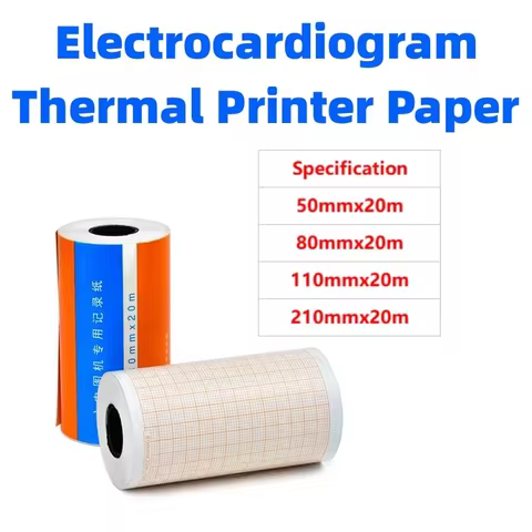 50mm*20m/80mm*20/110mm*20m /210mm Electrocardiograph Thermal Printer Paper For CONTEC ECG100G ECG90A