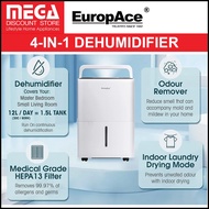 EUROPACE EDH3125A 12L 4-IN-1 25m² DEHUMIDIFIER | EDH 3125A