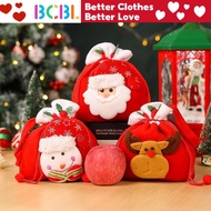 BCBL Drawstring Christmas Gift Bags Pull String Gift Bags Christmas Candy Bags Santa Claus Christmas Eve Apple Bag