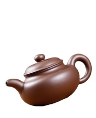 Yixing กาน้ำชาหม้อเดียวชาทำมือบริสุทธิ์กาน้ำชาดินเหนียวสีม่วงความจุมาก