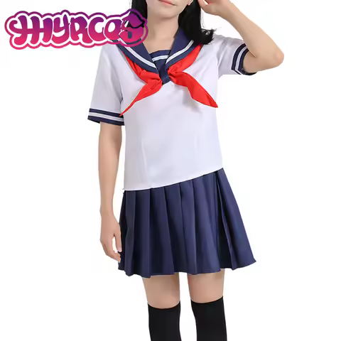 Anime Yandere Simulator Ayano Aishi Cosplay Costume For Women Men Halloween Party Girl's Navy Blue S