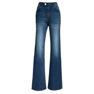 MOTTOM - LEEJENT Mid Rise Side Button Bootcut Jeans in Midnight