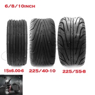 ♠6/8/10inch Electric Scooter Vacuum Tires 225/55-8 Tire 225/40-10 Tyre 15x6.00-6 18x9.50-8 Front R♀