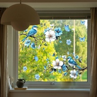 Branch Flower Bird Owl Electrostatic Sticker Glass Window Sticker