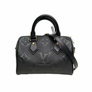 LOUIS VUITTON Speedy 20 可拆卸肩帶 黑色 牛皮晶片