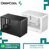DeepCool CH260 Black Case / White | Portable M-ATX Airflow