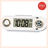 Seiko Clock Radio-controlled Alarm Clock RAIDEN Black 62x186x46mm NR537K