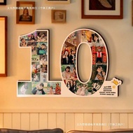 10th Anniversary Commemorative Photo Frame Anniversary Creative Number Baby Photo 10th Anniversary G