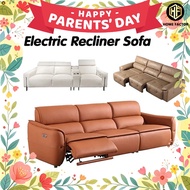 👍HF Recliner Sofa Cowhide Leather &  Genuine Leather Sofa Solid Wood Frame sofa