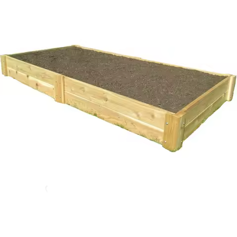 Premium Cedar Wood Raised Garden Bed 4 Feet by 8 Feet 11 Inches High Outdoor Planter Box Kit