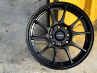 New Car Sport Rim WEDSSPORT TC105N Wheels 14x6J 8x100/114.3 ET38 Black - READY STOCK