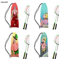 WALKIE Animie Cartoon Personalized Badminton Racket Cover Bag Soft Storage Bag Case Drawstring Pocket Portable Tennis Racket Protection