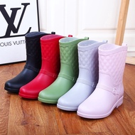 IB9 mid-barrellady rain shoes Korean version of the fashion non-slip women's rain boots water shoes 