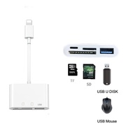 IOS14 Phone SD TF Memory Card Reader USB Mouse U Flash Disk Drive OTG Adapter for IPhone 12 11 Pro X