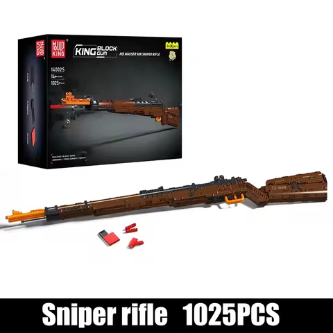 Mould King 14002 1117PCS Block Gun Toys The MOC 98K Sniper Rifle Building Block Set Assembly Brick G