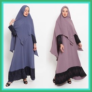 Adzkia Brukat Gamis Set, French Khimar, Zayidan Queenza Setelan Gamis