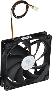 Silverstone Tek 120mm High Airflow and Less Noise with 9-Bladed Design Computer Case Fan Cooling, Cl