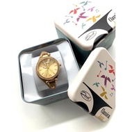 Fossil women leather watch free tin