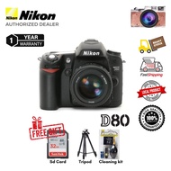 Nikon D80 10.2MP Digital SLR Camera Kit with 18-55mm ED AF-S DX Zoom (1 Year Warranty )