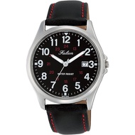 Citizen Q&amp;Q Men's Analog Water Resistant Watch with Date Function and Faux Leather Strap Model D026-305 in Black