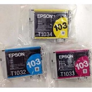 EPSON 103 原廠高容量墨水匣(三彩) T30/T40W/TX600FW/TX550W/TX610FW/T1100