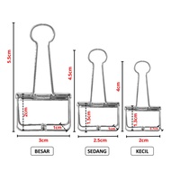 Paper Clip Besi Warna-Warni Klip Penjepit Buku Bahan Metal Penjepit Kertas Binder Clips Large Medium