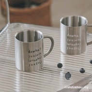 Nordic style stainless steel coffee cup letter coffee cup cute cup coffee cup water Cup mug Milk Cup