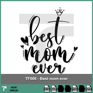 TF008 -  Blessed Mama Tee Shirt Design: Hand-Lettered Mom Quotes SVG for DIY Crafting and Unique Mot