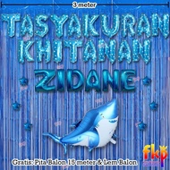 Decor-- Dekorasi Tasyakuran Khitanan / Sunatan Dekor Balon Tema Ikan Hiu Laut