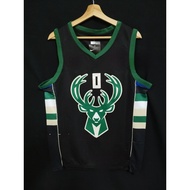 Embroidery Milwaukee Bucks #0 Damian Lillard Jersey Basketball Jersey