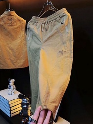 ARCTERYX Spliced embroidery Fashionable Summer Trendy Casual Pants For Outdoor Men's Loose Quick-dry