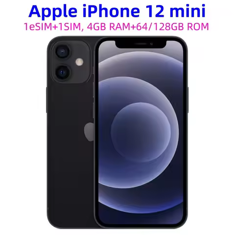 98% New Unlocked Original Apple iPhone 12 mini 4GB RAM 64/256GB ROM IOS A14 5.4'' Dual 12MP 5G Cell 